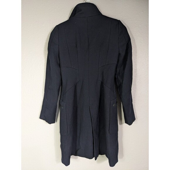 Zara Basic Long Sleeve Mock Neck Full Zip Wool Blend Jacket M - Picture 2 of 9